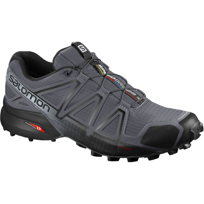 Salomon Israel SPEEDCROSS 4 WIDE - Mens Trail Running Shoes - Grey/Black (IODC-09642)